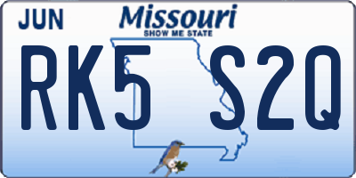 MO license plate RK5S2Q