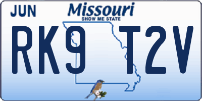 MO license plate RK9T2V