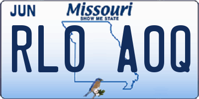 MO license plate RL0A0Q