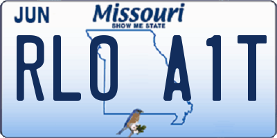 MO license plate RL0A1T