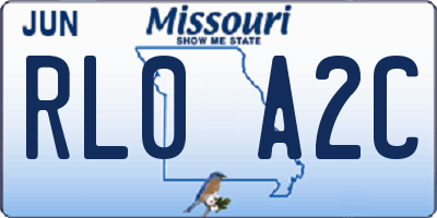MO license plate RL0A2C