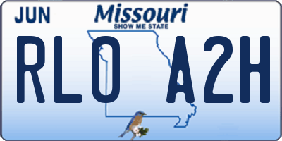 MO license plate RL0A2H