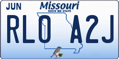 MO license plate RL0A2J