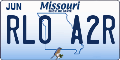 MO license plate RL0A2R