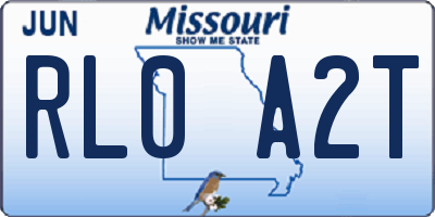 MO license plate RL0A2T