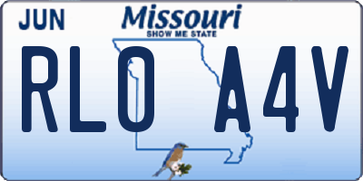 MO license plate RL0A4V