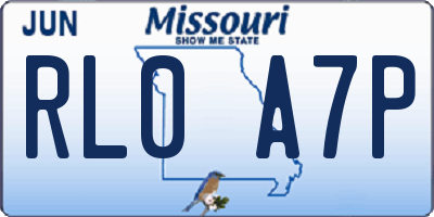 MO license plate RL0A7P