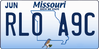 MO license plate RL0A9C