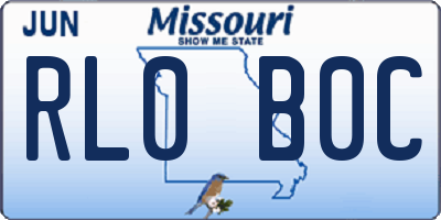 MO license plate RL0B0C
