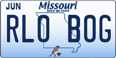 MO license plate RL0B0G