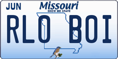 MO license plate RL0B0I