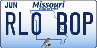 MO license plate RL0B0P