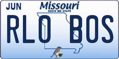 MO license plate RL0B0S