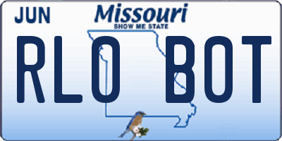 MO license plate RL0B0T
