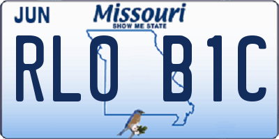 MO license plate RL0B1C