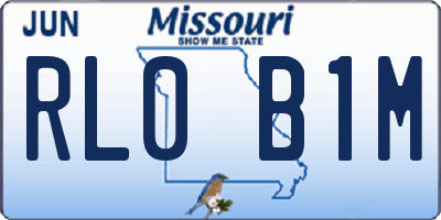 MO license plate RL0B1M