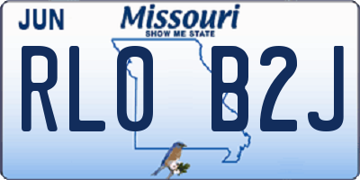 MO license plate RL0B2J