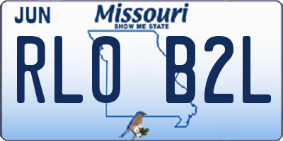 MO license plate RL0B2L