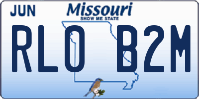 MO license plate RL0B2M