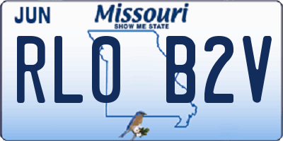 MO license plate RL0B2V