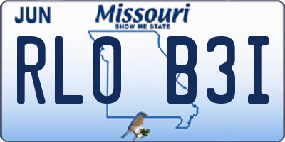 MO license plate RL0B3I
