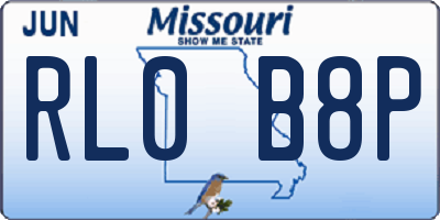 MO license plate RL0B8P