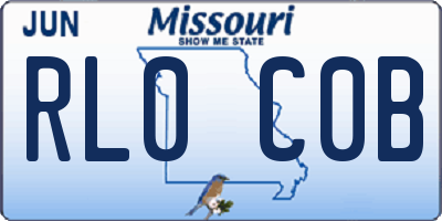 MO license plate RL0C0B