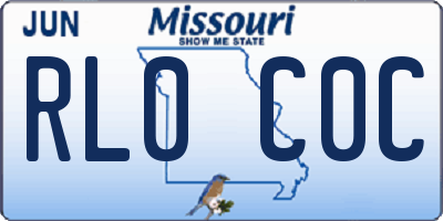 MO license plate RL0C0C
