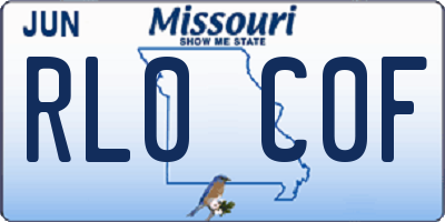 MO license plate RL0C0F