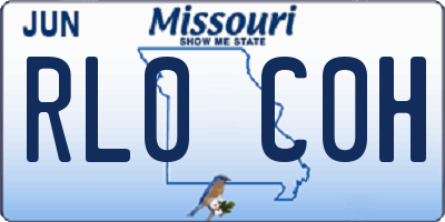 MO license plate RL0C0H