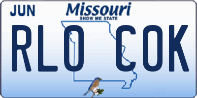 MO license plate RL0C0K