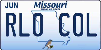 MO license plate RL0C0L