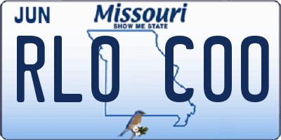 MO license plate RL0C0O