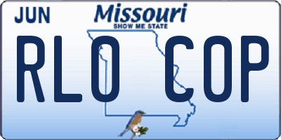 MO license plate RL0C0P