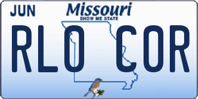 MO license plate RL0C0R