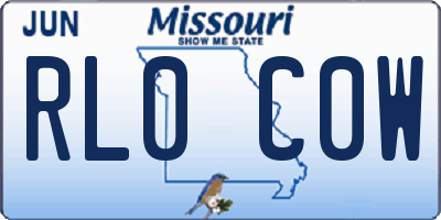 MO license plate RL0C0W
