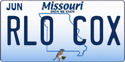 MO license plate RL0C0X