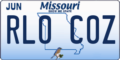 MO license plate RL0C0Z