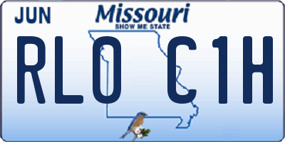 MO license plate RL0C1H