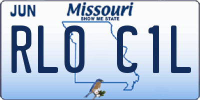 MO license plate RL0C1L