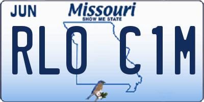 MO license plate RL0C1M