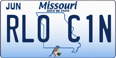 MO license plate RL0C1N