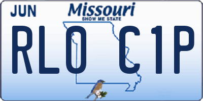 MO license plate RL0C1P