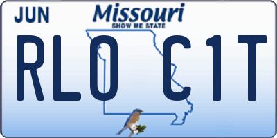 MO license plate RL0C1T