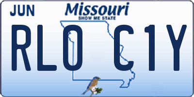 MO license plate RL0C1Y