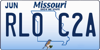 MO license plate RL0C2A