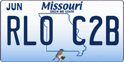 MO license plate RL0C2B