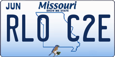 MO license plate RL0C2E