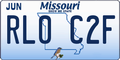 MO license plate RL0C2F