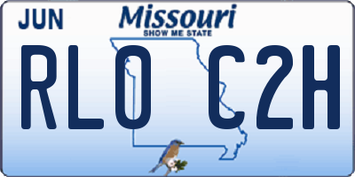 MO license plate RL0C2H